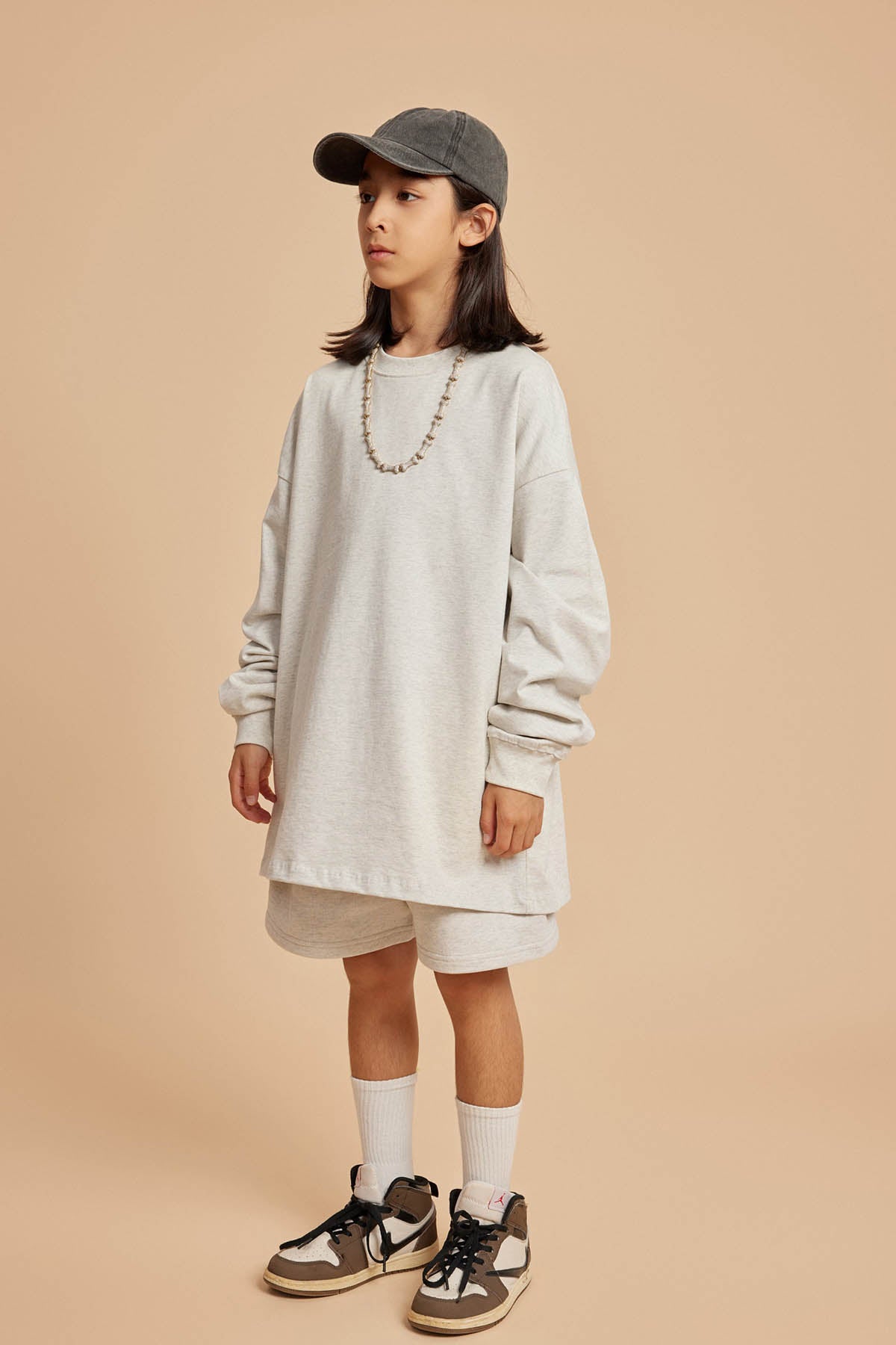 Waynew  Kids 305g Heavyweight Cotton Long-Sleeved T-Shirt