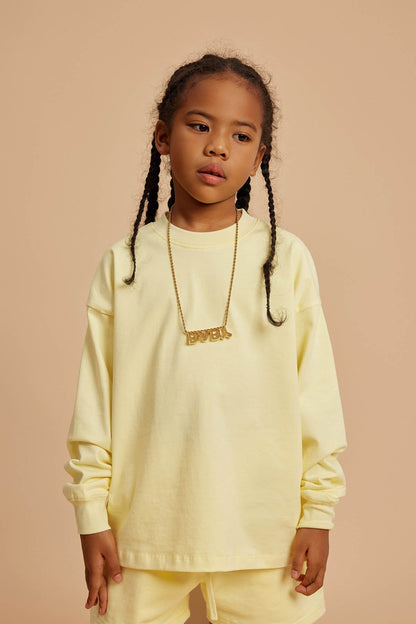 Waynew  Kids 305g Heavyweight Cotton Long-Sleeved T-Shirt