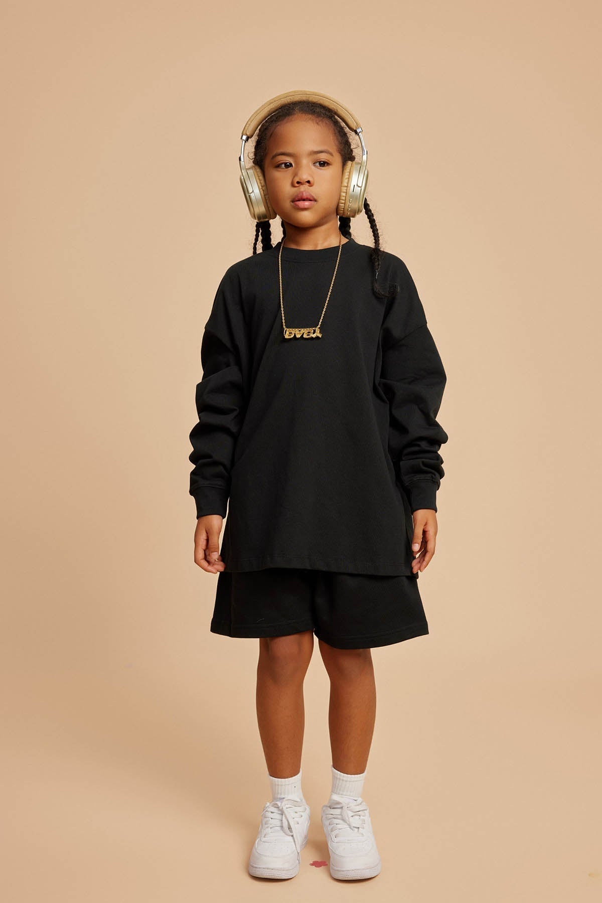 Waynew  Kids 305g Heavyweight Cotton Long-Sleeved T-Shirt