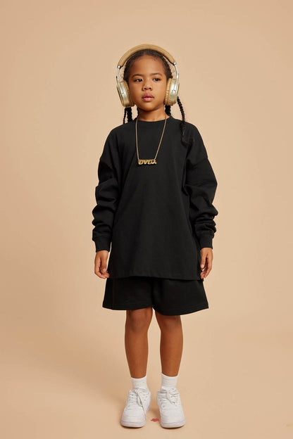Waynew  Kids 305g Heavyweight Cotton Long-Sleeved T-Shirt