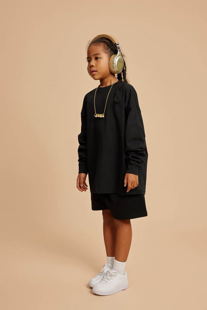 Waynew  Kids 305g Heavyweight Cotton Long-Sleeved T-Shirt