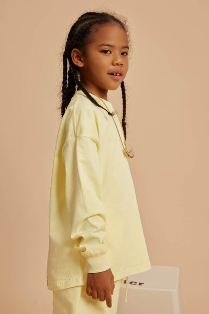 Waynew  Kids 305g Heavyweight Cotton Long-Sleeved T-Shirt
