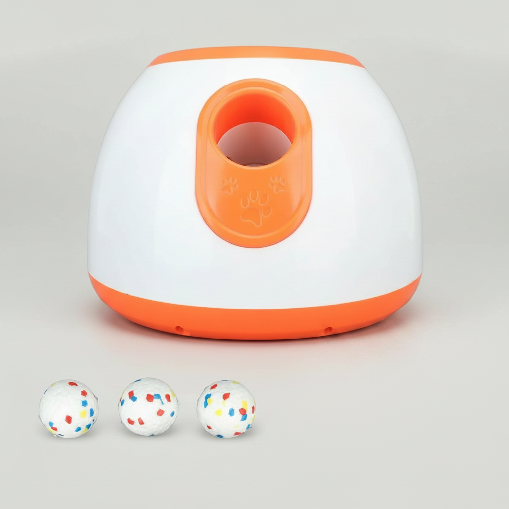Waynew Smart Automatic Dog Ball Launcher - Interactive Heavy-Duty Pet Toy with Adjustable Distance Settings