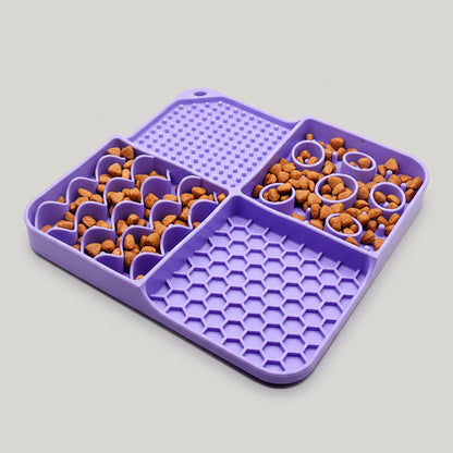 Waynew Anti-Slip Silicone Lick Mat for Dogs & Cats - Food-Grade Slow Feeder and Boredom Buster with Strong Suction Base