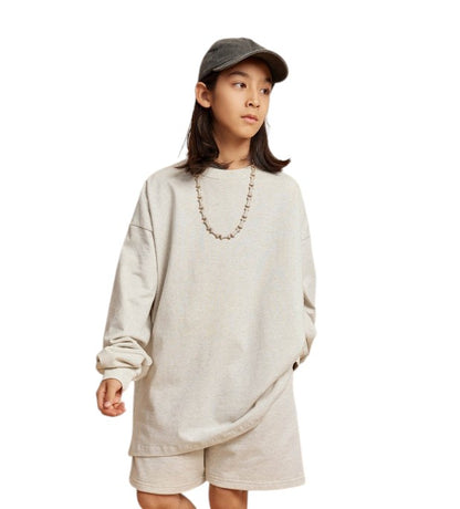 Waynew  Kids 305g Heavyweight Cotton Long-Sleeved T-Shirt